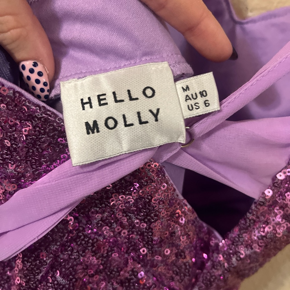 Hello Molly Purple Sequin Dress
